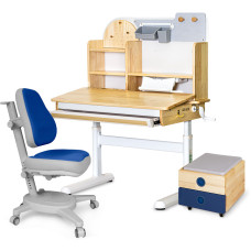 Комплект (L) Mealux Cтол Timberdesk Wood S Тумба BD-920-2 BL + Кресло Onyx DBG