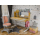 Комплект (L) Mealux Cтол Timberdesk Wood L+Тумба BD-920-2 PN + Крісло Onyx Duo PG