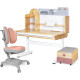 Комплект (L) Mealux Cтол Timberdesk Wood L+Тумба BD-920-2 PN + Крісло Onyx Duo PG