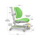 Дитяче крісло Mealux Ortoback Duo Base Green  - оббивка зелена однотонна