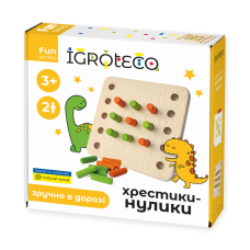 Дерев'яна гра "Хрестики-нулики" Igroteco