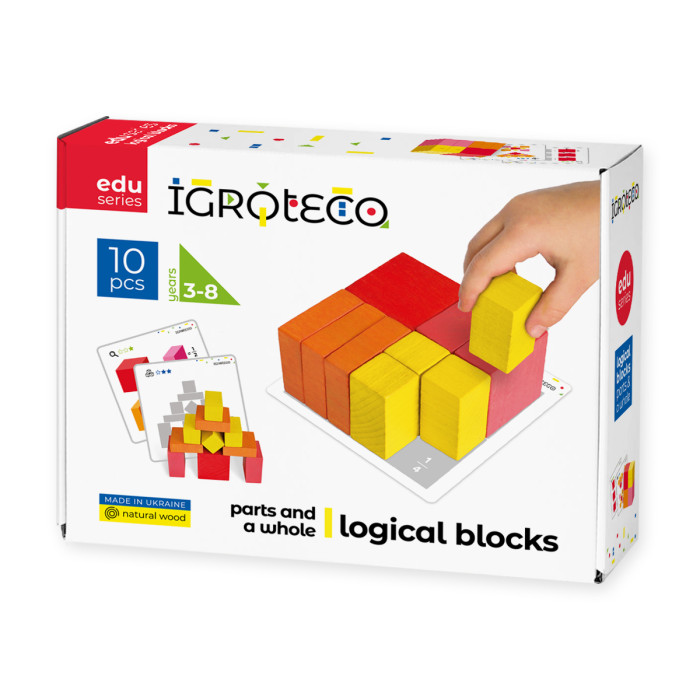 Дерев'яні кубики Частини і ціле Igroteco